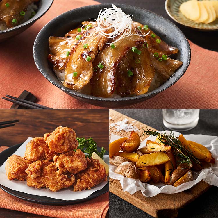 送料無料 日本 牛カルビ焼肉味＆とりたまご大根＆とりごぼうセット 行なっ 肉類(加工食品)