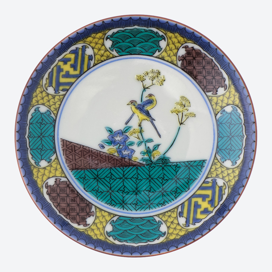 九谷豆皿 古九谷色絵双鳥秋草図|ISETAN DOOR