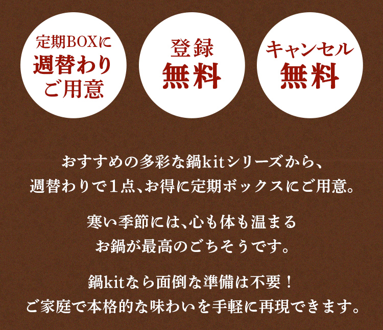鍋Kit週替わりお届け便とは?